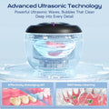 Ultrasonic Retainer Cleaner(2026 Upgraded), 45kHz Cleaning Machine for Dentures, Mouth Guards, Braces, Toothbrush & Jewelry, 200ML Denture Cleaner with 4 Modes for Denture Appliances 🍁 All In One Marketplace Canada