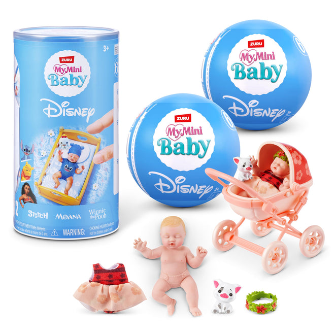 My Mini Baby Disney 2 Pack by ZURU – Collectible Disney Baby Doll Mystery Capsule with Accessories, Realistic Miniature Toy for Girls Ages 3+ 🍁 All In One Marketplace Canada