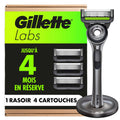 Gillette Razor Blades for Men, Gillette Labs Exfoliating Razors 5-Blade, 1 Handle + 4 Refill + Premium Magnetic Stand 🍁 All In One Marketplace Canada