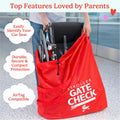 J. L. Childress Gate Check Air Travel Bag for Standard and Double Strollers, Red 🍁 All In One Marketplace Canada