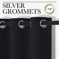 NICETOWN Blackout Curtains 2 Panels for Bedroom- Halloween Thermal Insulated Grommet Blackout Curtains 63 Inches Long for Living Room/Kitchen Rideaux occultants (2 Panels,W42 x L63 -Inch,Black) 🍁 All In One Marketplace Canada