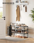 SONGMICS Shoe Rack, 3-Tier Shoe Organizer, Sturdy Storage Shelf, Upright or Upside Down, for 16-20 Pairs, Stackable, for Entryway, 30 x 92 x 55 cm, Black ULSA303B02 🍁 All In One Marketplace Canada