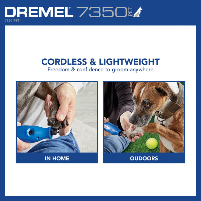 Dremel 7350-PET 4V Pet & Dog Nail Grinder, Easy-to-Use & Safe Nail Trimmer, Professional Pet Grooming Kit - Works on Large, Medium, Small Dogs & Cats 🍁 All In One Marketplace Canada