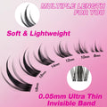 VEYESBEAUTY Lash Clusters Eyelashes Cluster Lashes Extensions Newbie's Five-Second Layered Eyelash Clusters False Eyelashes Wispy Mixed Length Fluffy(Manga, 8-16mm) 🍁 All In One Marketplace Canada