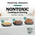 Ninja Crispi Pro 6-in-1 Glass Air Fryer | 6qt & 2.5qt Glass Containers with Storage Lids | Non-Toxic | Meal Prep, Microwave, Freezer & Dishwasher Safe | Air Fry, Bake & More | Cyberspace | AS101CCY 🍁 All In One Marketplace Canada