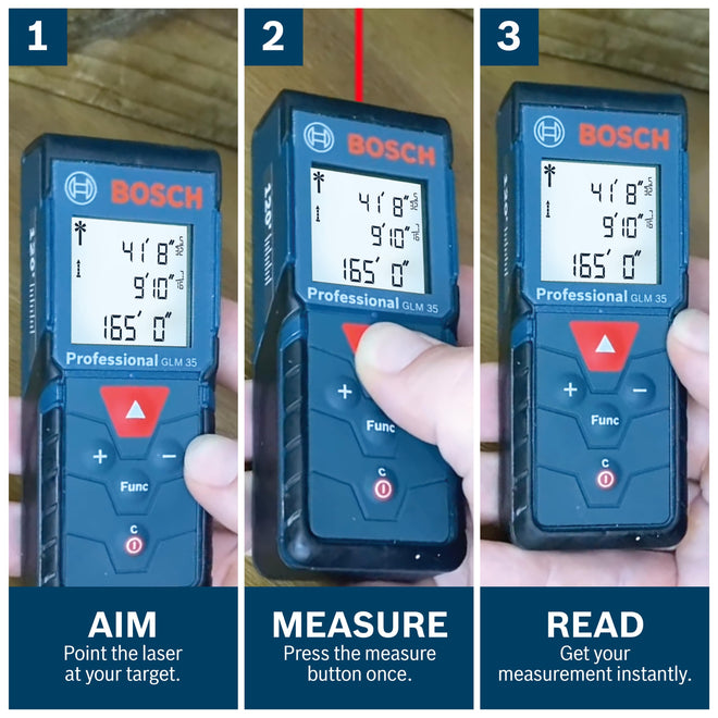 Bosch Blaze Pro Glm165-40 165Ft Laser Distance Measure with Color Backlit Display 🍁 All In One Marketplace Canada