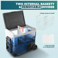 EUHOMY 12 Volt Refrigerator, 53QT(50L) Electric Cooler, Portable Freezer 12V/24V DC 110-240V AC, 12V Fridge -4℉~68℉, 12V Cooler with Wheels & 2 Baskets for Travel, Truck, Boat, Camping 🍁 All In One Marketplace Canada