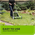 Greenworks 16-Inch Reel Lawn Mower with Grass Catcher 25052,Black/Green, 47" D x 22" W x 29.75" H 🍁 All In One Marketplace Canada