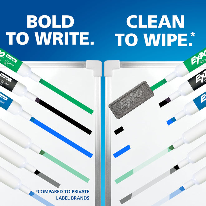 EXPO Dry Erase Markers, Low Odour Ink, Assorted Colours, Ultra Fine Tip, 8 Count 🍁 All In One Marketplace Canada