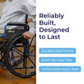 Drive Medical Single Axle Blue Streak Wheelchair, Flip Back Desk Arm, Swing Away Footrests, 18", 1 Count 🍁 All In One Marketplace Canada