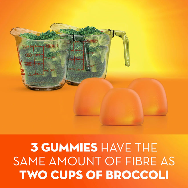 Metamucil Fibre Gummies, No Sugar Added, Orange Flavour, Prebiotic, Plant-Based, 105 Count 🍁 All In One Marketplace Canada