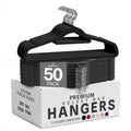 Utopia Home Premium Velvet Hangers 50 Pack - Non-Slip Clothes Hangers with Tie Bar - Black Hangers - Standard Hangers with 360 Degree Rotatable Hook - Heavy Duty Coat Hangers 🍁 All In One Marketplace Canada