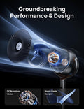DREO Fan for Bedroom, 120°+120°Omni-directional Oscillating Fan, 90ft, DC Motor, 20 dB Quiet Standing Pedestal Fans, 8 Speeds, 3 Modes Circulator with Remote, 35-40" Adjustable Height, 8H Timer 🍁 All In One Marketplace Canada