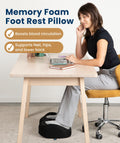 Everlasting Comfort Foot Rest for Under Desk at Work - Memory Foam Office Foot Stool & Under Desk Footrest Leg Elevation Pillow for Gaming & Home Office, Supports Posture 🍁 All In One Marketplace Canada