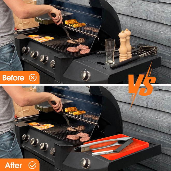 Upgraded Griddle Cleaning Kit for Blackstone 18 Pieces Flat Top Grill Accessories Cleaner Tool Set with Scraper, Heat-Resistant Silicone Spatula Mat with Hanger, Grill Brick, Scouring Pads 🍁 All In One Marketplace Canada