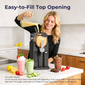 Slushie Machine, No Ice Needed Slushy Maker for Home, Real-Time Temp Display, Frozen Drink Maker with 6 Preset Programs for Ice Cream, Frappés, Milk Shake and More, Black, 1 Pack+3Modes 🍁 All In One Marketplace Canada