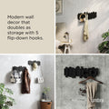Umbra Sticks Wall-Mounted Coat Rack Rail Hook with 5 Retractable Pegs – Modern, Space-Saving Storage Organizer, Black 🍁 All In One Marketplace Canada