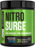 NITROSURGE Pre Workout Supplement - Endless Energy, Instant Strength Gains, Clear Focus, Intense Pumps - Nitric Oxide Booster & Powerful Preworkout Energy Powder - 30 Servings, Blue Raspberry 🍁 All In One Marketplace Canada