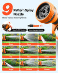 VEVOR Retractable Hose Reel, 115 ft x 1/2 inch, 180° Swivel Bracket Wall-Mounted, Garden Water Hose Reel with 9-Pattern Nozzle, Automatic Rewind, Lock at Any Length, and Slow Return System 🍁 All In One Marketplace Canada