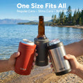 DUALIE 3 in 1 Insulated Can Cooler - Universal Size for 12 oz Cans, Slim Cans, and Bottles - Stainless 🍁 All In One Marketplace Canada