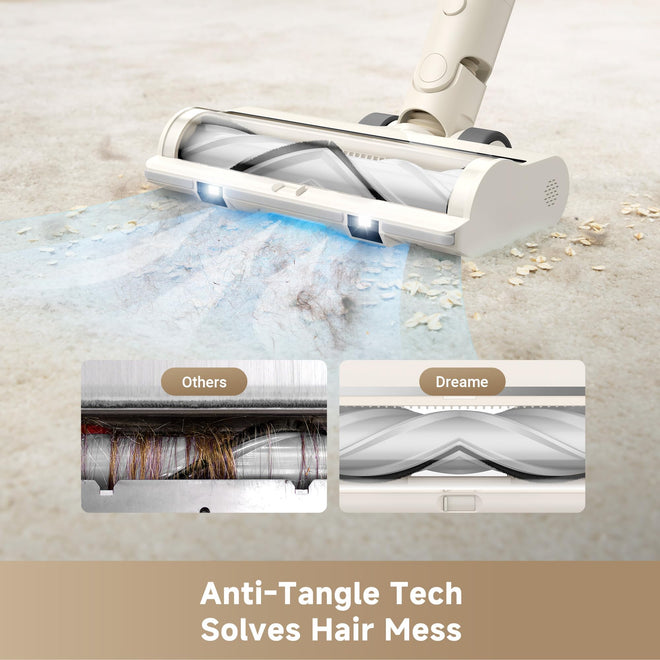 DREAME R10 Pure Cordless Vacuum Cleaner, Stick Vacuum Cleaner for Home, 120AW Powerful Suction, Anti-Tangle, LED Headlights, Up to 60 Mins Runtime, Lightweight for Carpet, Hard Floor, Pet Hair 🍁 All In One Marketplace Canada