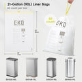 EKO Extra Strong 21 Gallon Large Trash Bags, Heavy-Duty Drawstring Kitchen & Household Garbage Bags (80L), Leak-Resistant, Fresh Floral Scent, Continuous Odor Control, 60 Count, Code G 🍁 All In One Marketplace Canada