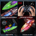 DEERC 2 Pack 13 inch Remote Control Boat for Kids, 4 Batteries, 2.4Ghz RC Racing Boat with LED Lights for Pools and Lakes, Water Summer Toy Gift 🍁 All In One Marketplace Canada