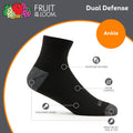 Fruit of the Loom mens 12 Pair Pack Dual Defense Cushioned Casual Sock, Black, 6-12 🍁 All In One Marketplace Canada