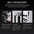 CORSAIR 3500X RS-R ARGB Mid-Tower PC Case – 3X Pre-Installed RS120-R ARGB Fans, GPU Anti-Sag Arm, Fits up to 10x 120mm Fans, Reverse Connection Motherboard Compatible – White 🍁 All In One Marketplace Canada