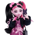 Monster High Doll, Draculaura in Pink Bow Dress and Black Cardigan with Pet Bat Count Fabulous and 7 Accessories Like Ramen, Lipstick and Purse 🍁 All In One Marketplace Canada