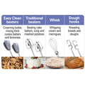 Hamilton Beach 6-Speed Electric Hand Mixer for Baking, 275W, Easy Clean Beaters, Dough Hooks, Whisk, Snap-On Storage Case, White (62636J) 🍁 All In One Marketplace Canada