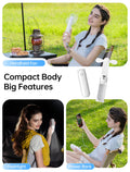 JISULIFE Hand Portable Fan with 4500 mAh Power Bank, 20-37 Hrs Runtime, Battery Operated Folding Pocket Fan, 3 Speeds, Enhanced Airflow, Rechargeable Quiet Mini Fan for Home, Outdoor-White 🍁 All In One Marketplace Canada