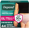 Depend Fresh Protection Adult Incontinence Underwear for Women (Formerly Depend Fit-Flex), Disposable, Maximum, Extra-Extra-Large, Blush, 44 Count (2 Packs of 22) 🍁 All In One Marketplace Canada