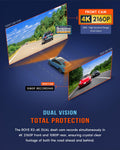 ROVE R2-4K DUAL Dash Cam Front and Rear, STARVIS 2 Sensor, FREE 128GB Card Included, 5G WiFi - up to 20MB/s Fastest Download Speed with App, 4K 2160P/FHD Dash Camera for Cars, 3" IPS, 24H Parking Mode 🍁 All In One Marketplace Canada