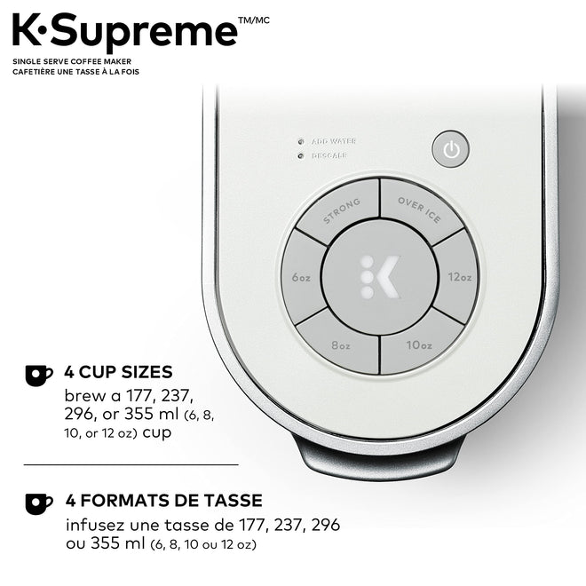 Keurig K-Supreme Single Serve K-Cup Pod Coffee Maker, With MultiStream Technology, White 🍁 All In One Marketplace Canada