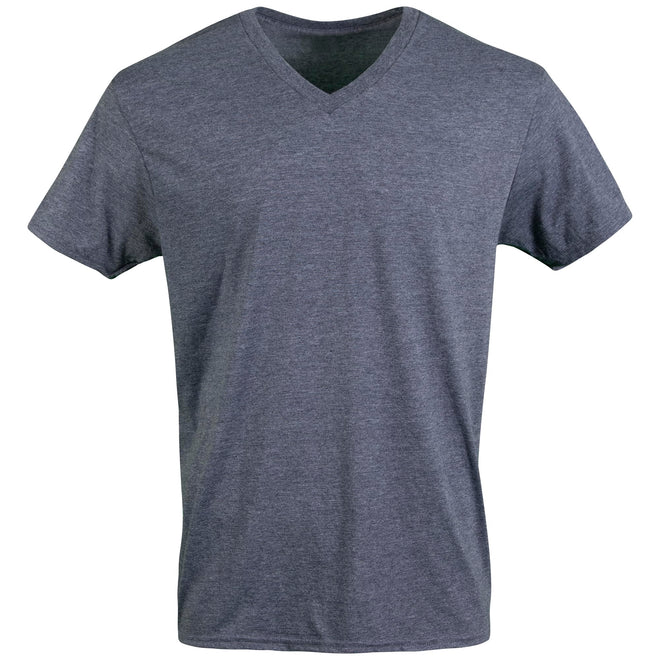 Gildan Men's V-Neck T-Shirts, Multipack, Style G1103, Navy/Heather Navy/Indigo Blue (5-Pack), X-Large 🍁 All In One Marketplace Canada