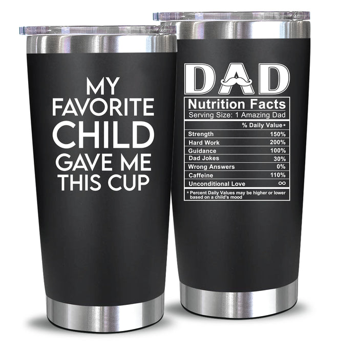 NewEleven Fathers Day Gift for Dad - Birthday Gift for Dad from Kids - Gifts for Husband - Birthday Present Ideas for Father from Daughter, Son - 20 Oz Tumbler 🍁 All In One Marketplace Canada