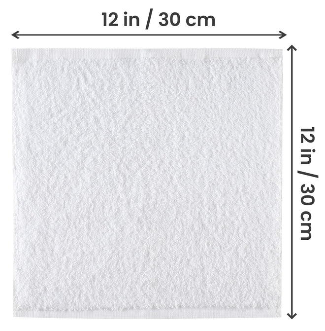 Utopia Towels - Cotton Washcloths Set - 100% Ring Spun Cotton, Premium Quality Flannel Face Cloths, Highly Absorbent and Soft Feel Fingertip Towels (24 Pack, White) 🍁 All In One Marketplace Canada