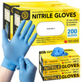 72HRS Blue Nitrile Gloves - 4 Mil Disposable Gloves (200 Pieces, Medium) 🍁 All In One Marketplace Canada