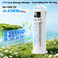 Portable Air Conditioners, 120 °rotating tower fan, portable AC for 3 wind speeds,Storm mode, 8H timing, Evaporative Air Cooler with remote control,750ML water tank, spray,cooling fan for home - white 🍁 All In One Marketplace Canada