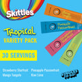 Skittles Singles To Go Tropical Flavors Variety Pack, Powdered Drink Mix, Includes 4 Flavors, Strawberry Starfruit, Mango Tangelo, Kiwi Lime, Pineapple Passionfruit, 1 Box (30 Single Servings) 🍁 All In One Marketplace Canada
