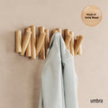 Umbra Picket Coat Rack Wall Mount – 5 Flip-Down Wood Coat Hooks, Modern & Functional Storage, Easy Install Wall Hooks, Natural 🍁 All In One Marketplace Canada