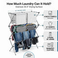 Honey-Can-Do Oversize Collapsible Clothes Drying Rack DRY-09066 Silver, 50 lbs 🍁 All In One Marketplace Canada