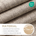 Joydeco Blackout Curtains 2 Panels - Natural Linen Curtains 84 Inch Long, Thermal Insulated Linen Light Blocking Drapes, Rod Pocket & Back Tabs, Darkening Privacy for Living Room Bedroom 🍁 All In One Marketplace Canada