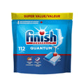 Finish Quantum Dishwasher Detergent Pods, 3-Chamber Formula with Powerball Action, No Pre-Rinse, Grease & Stain Removal, Scrubs Dried-On Food, Deep Clean & Sparkling Shine, 112 Tabs 🍁 All In One Marketplace Canada