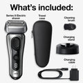 Braun Series 8 Electric Shaver for Men with Precision Long Hair Trimmer, Wet and Dry Electric Razor with Charging Stand and Travel Case, 8517s Galvano Silver 🍁 All In One Marketplace Canada