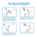 Shower Head, High Pressure Handheld Showerhead with Hose, 5 Settings Chrome Finished Hand Held Rainfall Shower Set- Including Bracket Teflon Washer 🍁 All In One Marketplace Canada