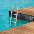 VEVOR Dock Ladder, Removable 5 Steps, 350 lbs Load Capacity, Aluminum Alloy Pontoon Boat Ladder with 4'' Wide Step & Nonslip Mat, Easy to Install for Ship/Lake/Pool/Marine Boarding 🍁 All In One Marketplace Canada