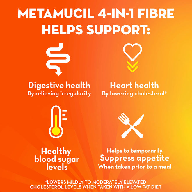 Metamucil, Daily Psyllium Husk Powder Supplement, Sugar-Free, 4-in-1 Fibre for Digestive Health, Unflavoured Smooth Flavored Drink, 114 Servings 🍁 All In One Marketplace Canada