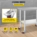 VEVOR 36x24x33.5 inch Stainless Steel Work Table with Wheels Prep Table with casters Heavy Duty Work Table for Commercial Kitchen Restaurant Business Garage 350 lb Capacity 🍁 All In One Marketplace Canada